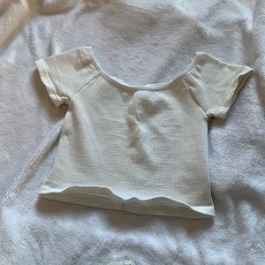 ribbed white crop top